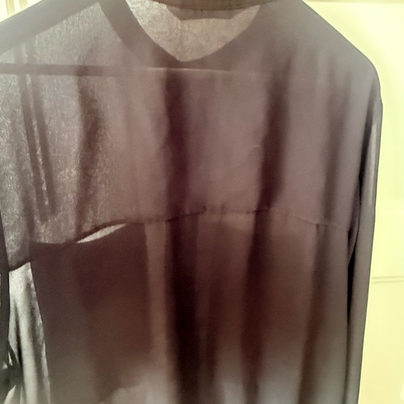 ZARA - Sheer Black Button-Up Blouse - Picture 5 of 5